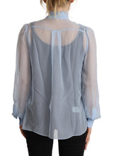 Load image into Gallery viewer, Dolce &amp; Gabbana Elegant Silk Ascot Collar Blouse
