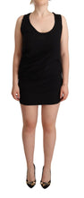 Load image into Gallery viewer, Roberto Cavalli Elegant Black Sheath Stretch Dress
