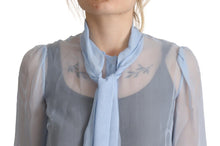 Load image into Gallery viewer, Dolce &amp; Gabbana Elegant Silk Ascot Collar Blouse
