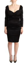 Load image into Gallery viewer, Roberto Cavalli Elegant Black Sweetheart Sheath Dress
