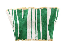 Load image into Gallery viewer, Dolce &amp; Gabbana Green Striped Corset  Woven Raffia Waist Belt
