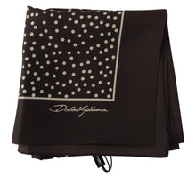 Load image into Gallery viewer, Dolce &amp; Gabbana Brown Polka Dot Square Handkerchief Scarf
