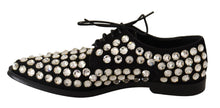 Load image into Gallery viewer, Dolce &amp; Gabbana Elegant Crystal-Embellished Lace-Up Flats
