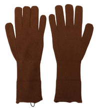 Load image into Gallery viewer, Dolce &amp; Gabbana Elegant Brown Cashmere Winter Gloves
