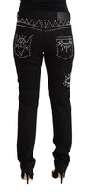 Load image into Gallery viewer, Valentino Embellished Black Mid-Waist Denim
