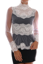Load image into Gallery viewer, Dolce &amp; Gabbana Elegant White Floral Lace Blouse Top
