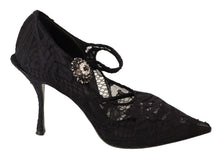 Load image into Gallery viewer, Dolce &amp; Gabbana Elegant Black Lace Stiletto Pumps
