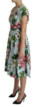 Load image into Gallery viewer, Dolce &amp; Gabbana Floral Elegance V-Neck Cotton Dress
