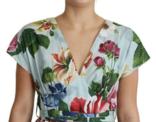 Load image into Gallery viewer, Dolce &amp; Gabbana Floral Elegance V-Neck Cotton Dress

