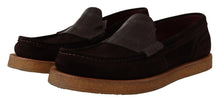 Load image into Gallery viewer, Dolce &amp; Gabbana Elegant Suede Crocodile Loafers in Brown
