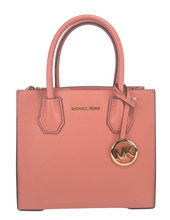 Load image into Gallery viewer, Michael Kors Mercer Medium Sherbet Pebble Leather Messenger Crossbody Bag Purse

