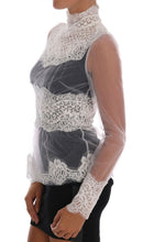 Load image into Gallery viewer, Dolce &amp; Gabbana Elegant White Floral Lace Blouse Top
