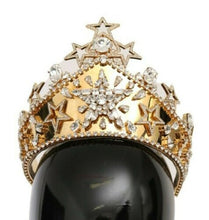 Load image into Gallery viewer, Dolce &amp; Gabbana Regal Crystal Diadem Gold Tiara
