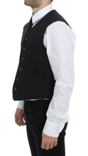 Load image into Gallery viewer, Dolce &amp; Gabbana Black Cotton Blend Dress Vest Gilet
