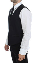 Load image into Gallery viewer, Dolce &amp; Gabbana Black Wool Silk Stretch Dress Vest Blazer
