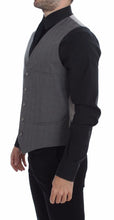 Load image into Gallery viewer, Dolce &amp; Gabbana Gray Cotton Slim Fit Button Front Dress Vest
