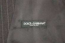 Load image into Gallery viewer, Dolce &amp; Gabbana Gray Striped Wool Logo Vest Gilet Weste
