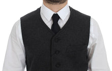 Load image into Gallery viewer, Dolce &amp; Gabbana Gray Wool Blend Logo Vest Gilet Weste
