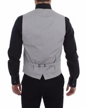 Load image into Gallery viewer, Dolce &amp; Gabbana Gray Cotton Slim Fit Button Front Dress Vest
