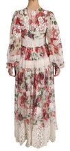 Load image into Gallery viewer, Dolce &amp; Gabbana Multicolor Floral Silk Maxi A-Line Shift Dress
