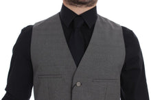 Load image into Gallery viewer, Dolce &amp; Gabbana Gray Cotton Slim Fit Button Front Dress Vest
