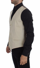 Load image into Gallery viewer, Dolce &amp; Gabbana Beige Cotton Stretch Dress Vest Blazer
