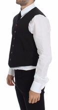 Load image into Gallery viewer, Dolce &amp; Gabbana Black Cotton Viscose Dress Vest Blazer
