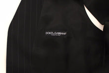 Load image into Gallery viewer, Dolce &amp; Gabbana Black Striped Wool Silk Dress Vest Gilet
