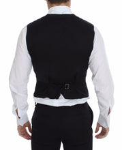 Load image into Gallery viewer, Dolce &amp; Gabbana Black Flax Cotton Dress Vest Blazer
