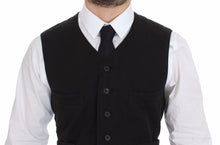 Load image into Gallery viewer, Dolce &amp; Gabbana Black Flax Cotton Dress Vest Blazer
