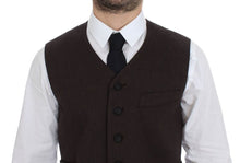 Load image into Gallery viewer, Dolce &amp; Gabbana Brown Cotton Blend Dress Vest Gilet
