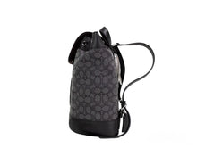 Load image into Gallery viewer, COACH Dempsey Black Smoke Signature Jacquard Canvas Logo Patch Backpack
