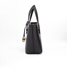 Load image into Gallery viewer, Michael Kors Jet Set Black Saffiano Leather XS Carryall Top Zip Tote Bag Purse
