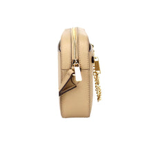 Load image into Gallery viewer, Michael Kors Jet Set East West Large Camel Leather Zip Chain Crossbody Bag
