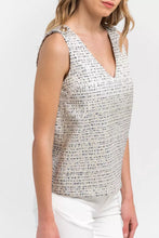 Load image into Gallery viewer, Trussardi Elegant V-Neck Jacquard Top in Beige

