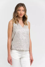 Load image into Gallery viewer, Trussardi Elegant V-Neck Jacquard Top in Beige
