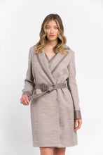 Load image into Gallery viewer, Trussardi Chic Beige Cotton Kimono Coat with Contrasting Accents
