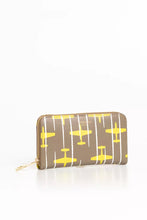 Load image into Gallery viewer, Trussardi Elegant Striped Leather Zip Wallet
