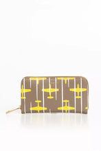 Load image into Gallery viewer, Trussardi Elegant Striped Leather Zip Wallet
