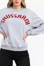 Load image into Gallery viewer, Trussardi Oversized Round-Neck Cotton Blend Sweatshirt
