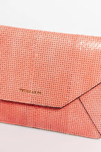 Load image into Gallery viewer, Trussardi Elegant Perforated Leather Envelope Clutch

