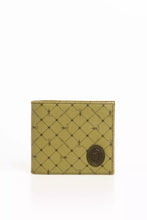 Load image into Gallery viewer, Trussardi Elegant Green Crespo Leather Monogram Wallet
