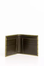 Load image into Gallery viewer, Trussardi Elegant Green Crespo Leather Monogram Wallet
