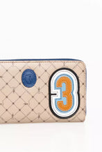 Load image into Gallery viewer, Trussardi Elegant Crepe Leather Zip Wallet in Beige

