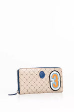 Load image into Gallery viewer, Trussardi Elegant Crepe Leather Zip Wallet in Beige
