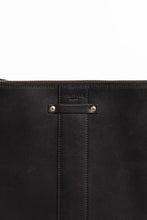 Load image into Gallery viewer, Trussardi Elegant Black Leather Pocket Clutch Bag
