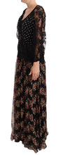 Load image into Gallery viewer, Dolce &amp; Gabbana Elegant Lace Floral Maxi Dress with Polka Dots
