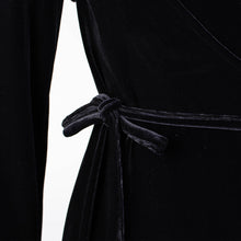 Load image into Gallery viewer, Versace Jeans Velvet Cut-Out Asymmetric Black Dress
