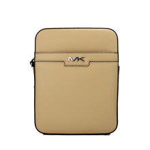 Load image into Gallery viewer, Michael Kors Cooper Medium Camel Crossgrain Leather Flight Crossbody Bag
