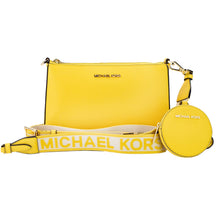 Load image into Gallery viewer, Michael Kors Jet Set Daffodil Vegan Crossbody Tech Attachment Bag Purse
